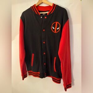 Marvel Deadpool Varsity Jacket - Black and Red